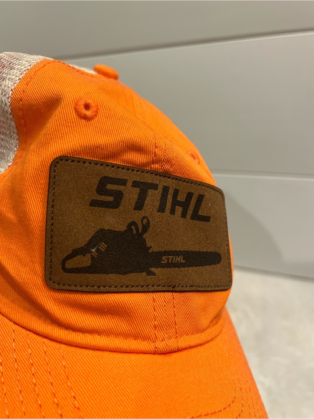 STIHL Trucker Hat – Dad Hat Mesh Snapback Hat w logo Chainsaw patch power tools